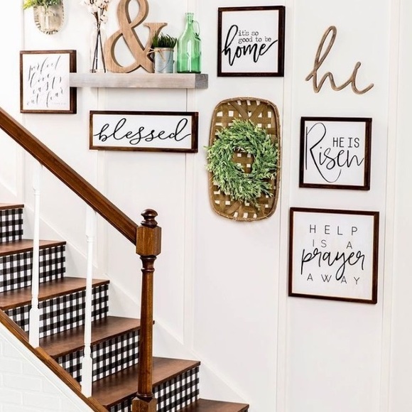 Simply Blessed Wreath Sign. Shabby Chic Wall Decor - Picture 4 of 5